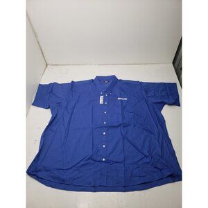 Edwards 1925 Men's Ecolab Blue Short Sleeve Tall Pinpoint Oxford Shirt 6XL T